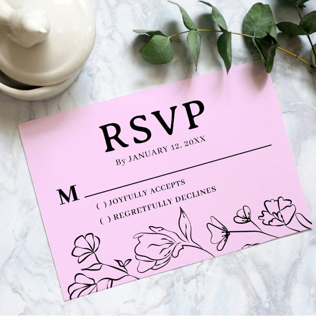 Carte RSVP simple pour Mariage - Conception modifi (Créateur téléchargé)