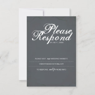 Carte RSVP, site Mariage
