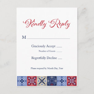 Carte RSVP Talavera Mexicaine Tile