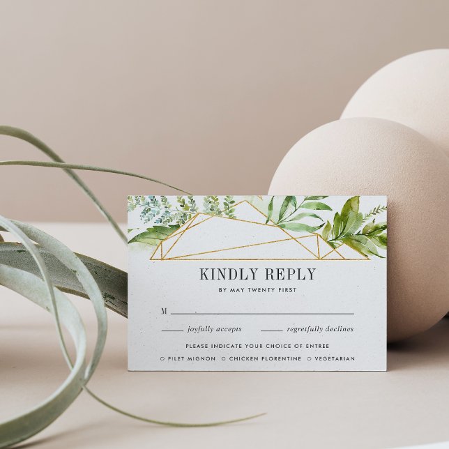 Carte RSVP Terrarium avec choix Entree (Créateur téléchargé)