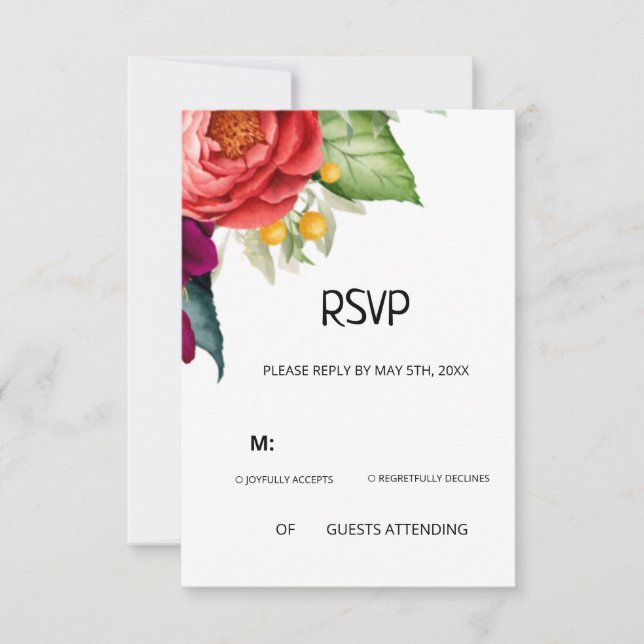 Carte RSVP Tropical (Devant)