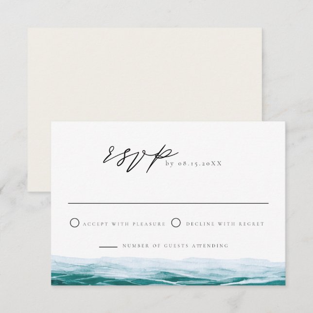 Carte RSVP Tropical Big Sur California Ocean Beach (Devant / Derrière)
