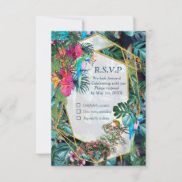 Carte RSVP Tropical Flora Paradise & Birds