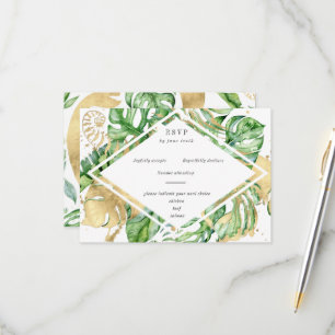 Carte RSVP Tropical Golden Foliage