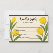 Carte RSVP Tulip Reverie