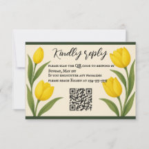Carte RSVP Tulip Reverie QR Code