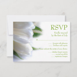 Carte RSVP Tulipes blanches