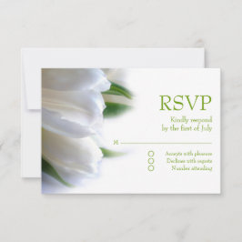 Carte RSVP Tulipes blanches