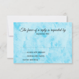 Carte RSVP Turquoise Blue Lime Pink Tie Dye