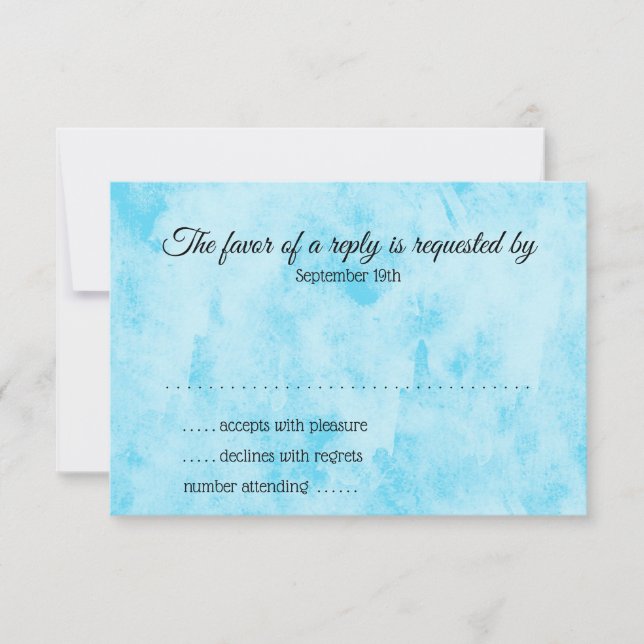 Carte RSVP Turquoise Blue Lime Pink Tie Dye (Devant)