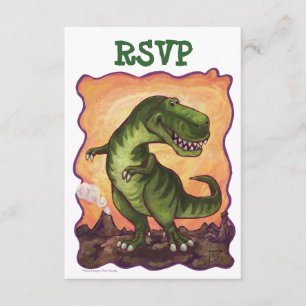 Carte RSVP Tyrannosaurus Rex Party Center