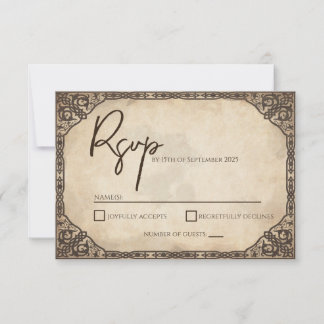 Carte RSVP unique inspirée par Viking