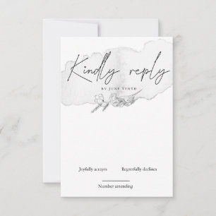 Carte RSVP Verticale Nature Charmante