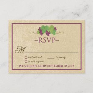 Carte RSVP Vineyard (Parchment Design)