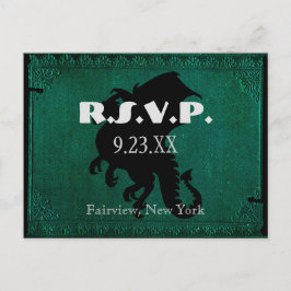 Carte RSVP Vintage d'épée Dragon Médiévale