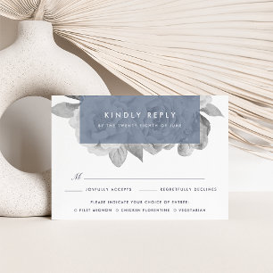 Carte RSVP vintage Floral Meice Choice   Ardoise