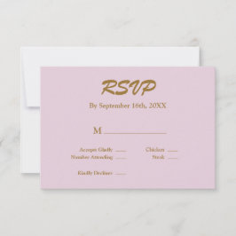 Carte RSVP violet clair