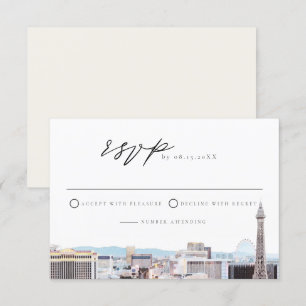 Carte RSVP Watercolor Las Vegas Strip