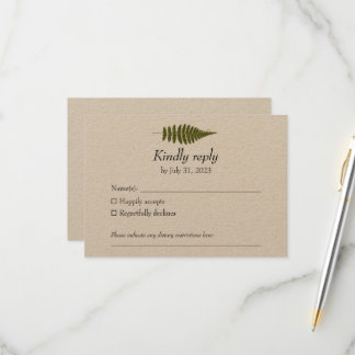 Carte RSVP Woodland Fern