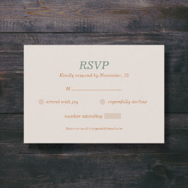 Carte RSVP Wreath & Mariage de automne