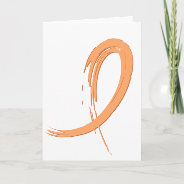Carte Ruban A4 pour la pêche du cancer utérin (Devant)