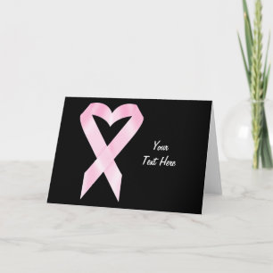 Carte Ruban Cancer du sein (personnalisable)