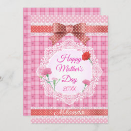 Carte Ruban de dentelle Joyeuse fête des mères