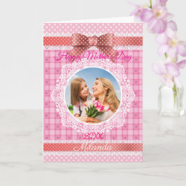 Carte Ruban de dentelle Joyeuse fête des Mères