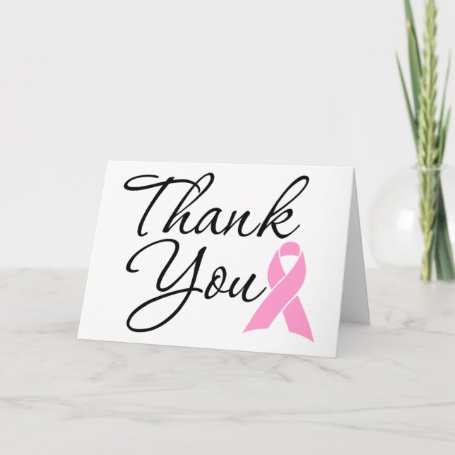 Carte Ruban de sensibilisation au cancer du sein rose Me (Devant)