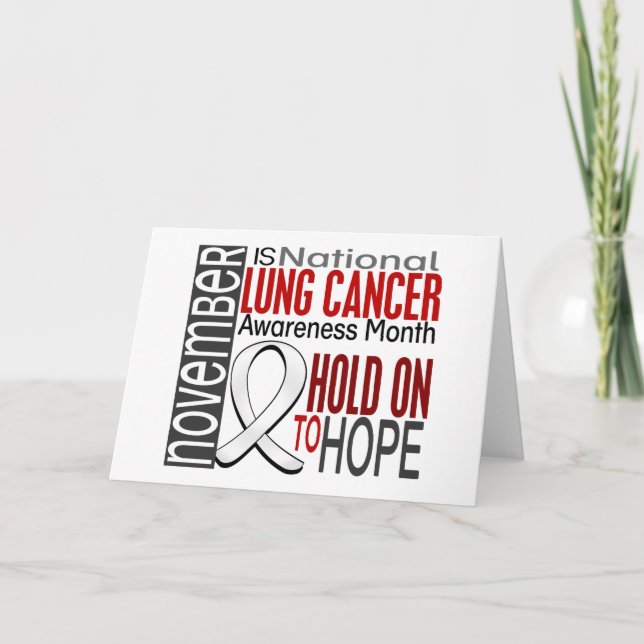 Carte Ruban du mois de sensibilisation au cancer du poum (Devant)