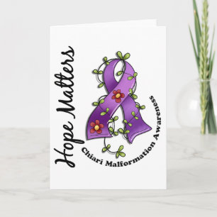 Carte Ruban Fleur 4 Hope Matters Chiari Malformation