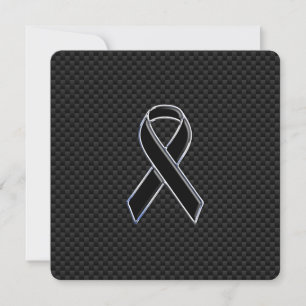 Carte Ruban noir de sensibilisation de style Chrome en f