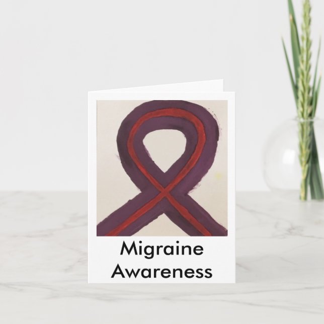 Carte Ruban pour la conscience de migraine (Devant)
