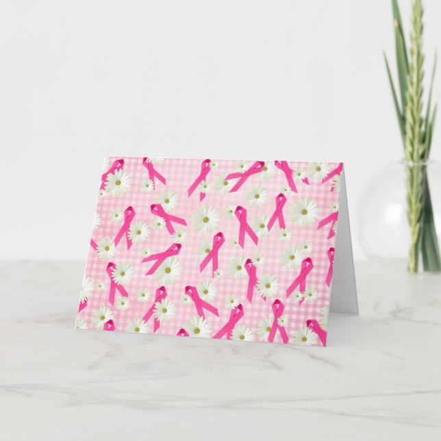 Carte ruban rose pour les survivants du cancer du sein (Devant)