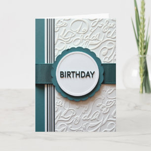 Carte Ruban Sarcelle Joyeuse