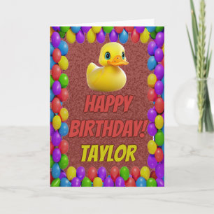 Carte Rubber Duck Salutation personnalisée Fun Anniversa