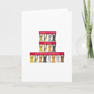 Carte Ruby Mariage Félicitations Cartoon Cats