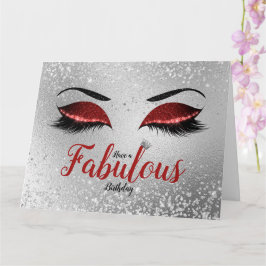 Carte Ruby Rouge Fabrique Parties scintillant Yeux Grand
