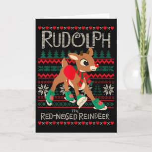 Carte Rudolph Le Nez Rouge Renne Pour Hommes Femmes Enfa