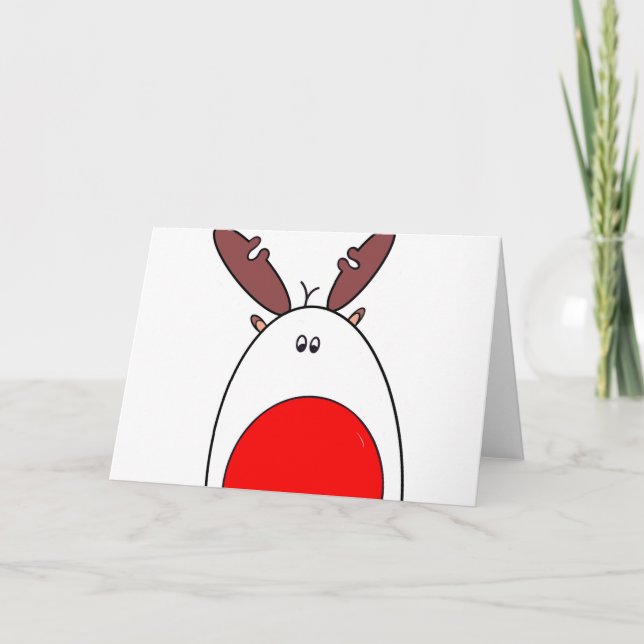 Carte Rudolph le renne du nez rouge - Noël (Devant)