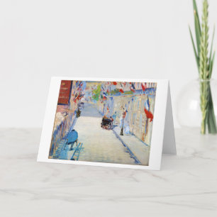 Carte Rue avec drapeaux français, Manet