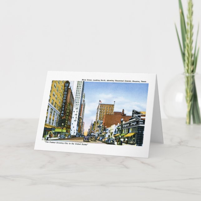 Carte Rue principale, Houston, le Texas (Devant)