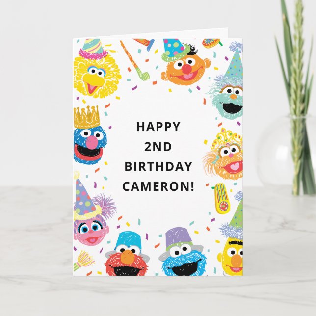 Carte Rue Sésame Confettis Joyeux Anniversaire (Devant)