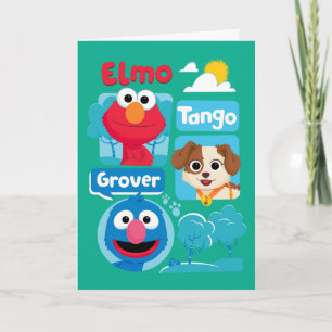 Carte Rue Sésame   Elmo, Tango, & Grover Park Graphic