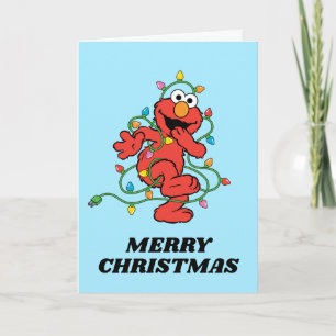 Carte Rue Sésame   Lumières de Noël Elmo