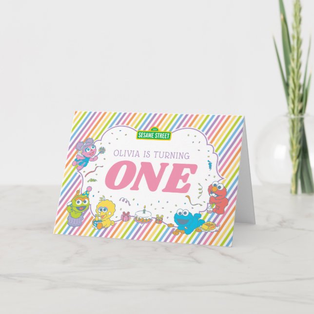 Carte Rue Sésame | Premier anniversaire trié (Devant)