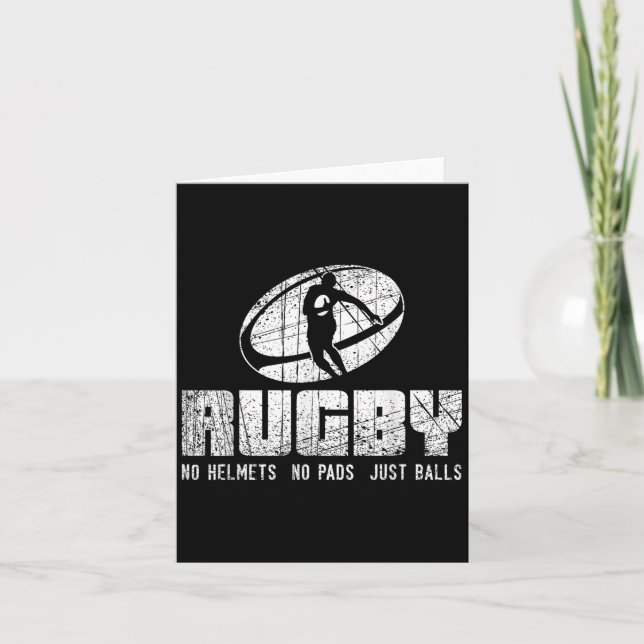 Carte Rugby No Helmet No Pads Just Shirt - Funny Rugby Q (Devant)