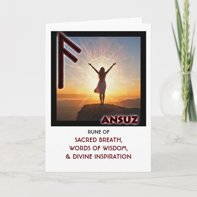 Carte Rune Ansuz - Divine Inspiration (Devant)