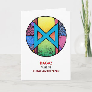 Carte Rune Dagaz - Réveil total - Art Nouveau