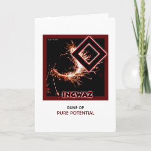 Carte Rune Ingwaz - Potentiel Pur - Étincelles